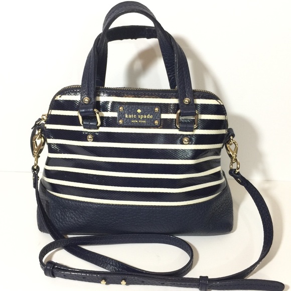 kate spade Handbags - Vintage Kate Spade Grove Court Navy Striped Purse